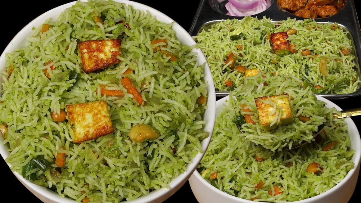 Coriander Paneer Rice