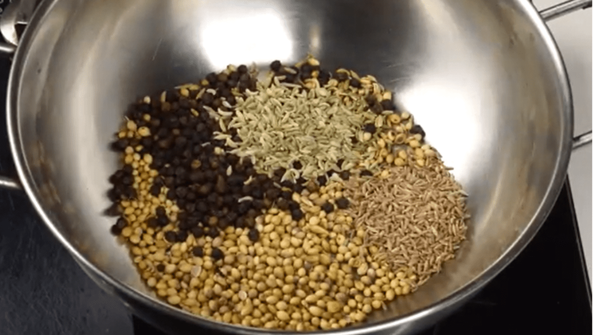 Roasting whole spices for easy chicken fry recipe at home