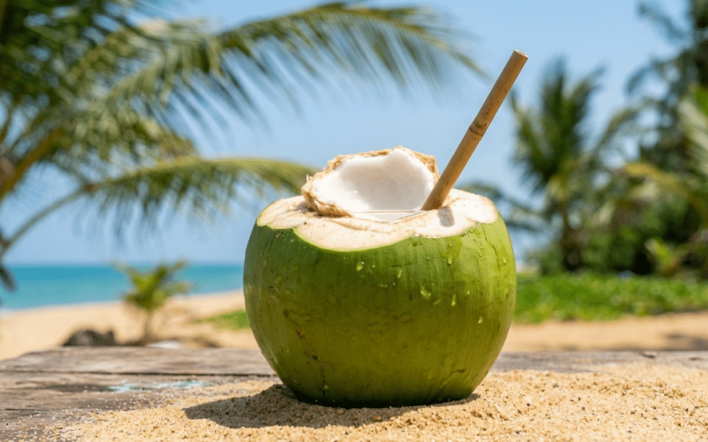 Tender coconut water natural electrolyte drink for summer heat
