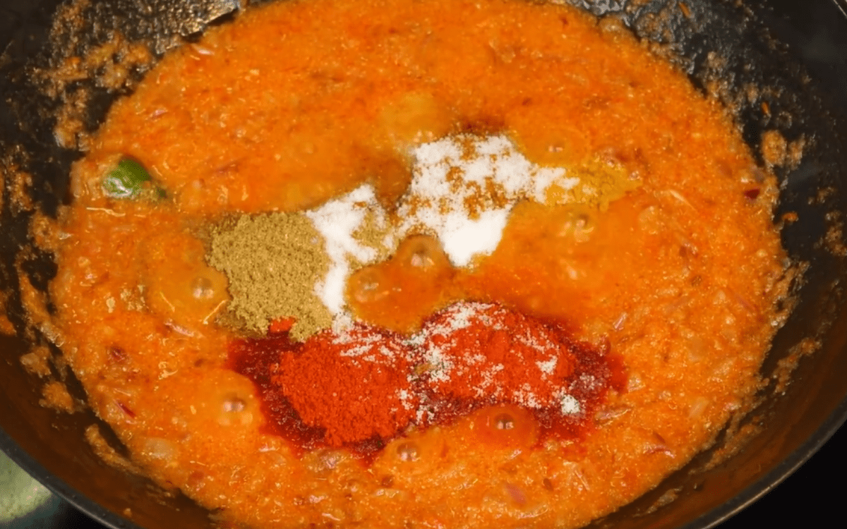 Added spices to chapathi sidedish