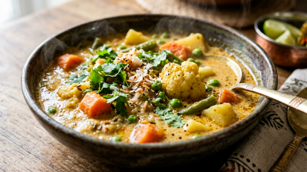 Coconut milk vegetable curry