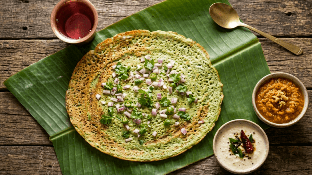 Pesarattu dosai dinner meal