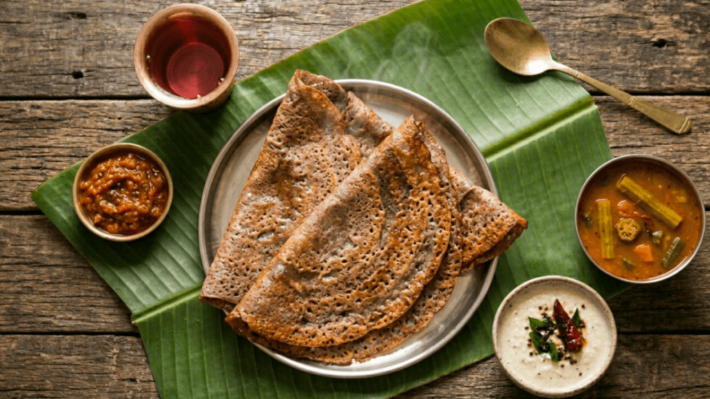 Ragi dosa dinner recipe