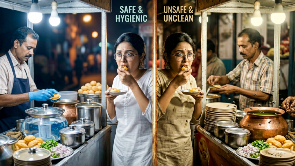 Street Food Safety Tips in India Safe vs Unsafe