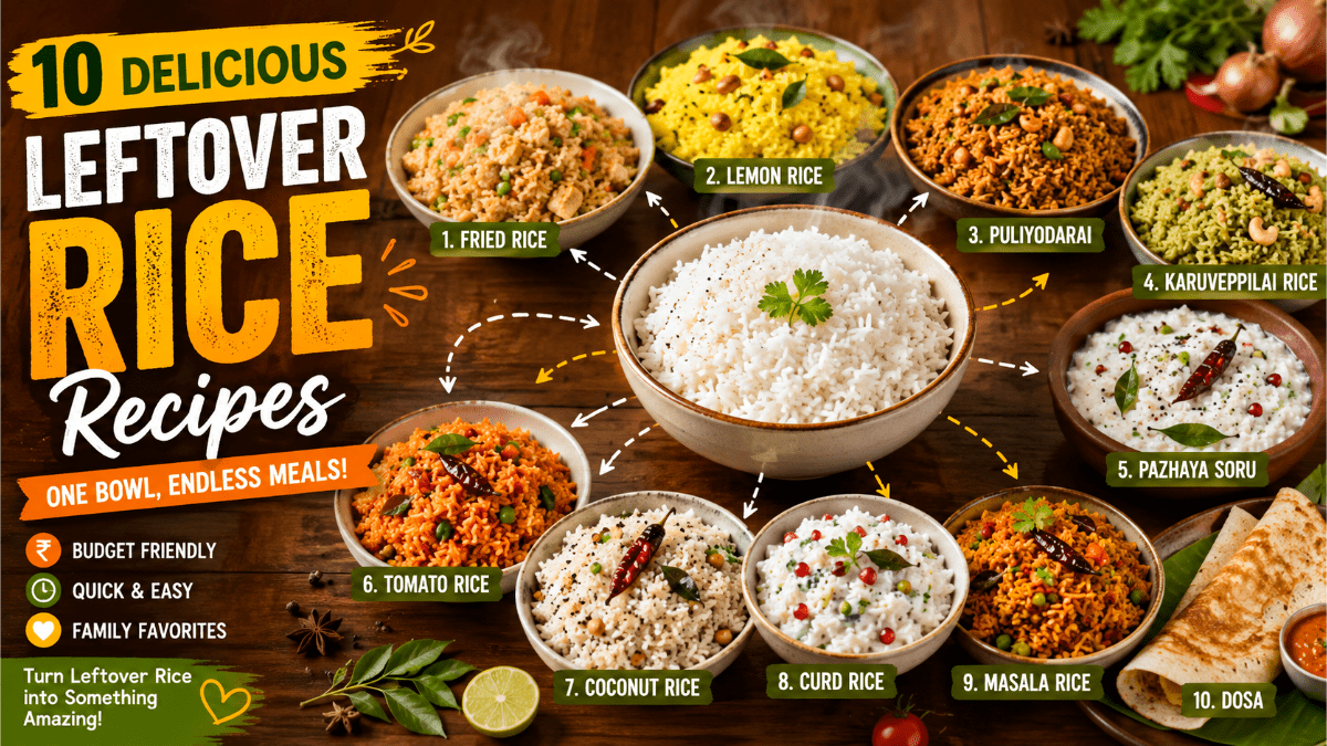Leftover Rice Recipes: Quick Meals for Busy Families - Amma Samayal Videos