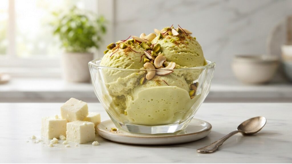 High Protein Pistachios ice cream No Sugar Guilt free