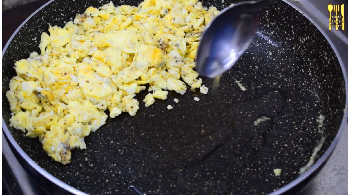 Move scrambled eggs aside for egg fried rice recipe