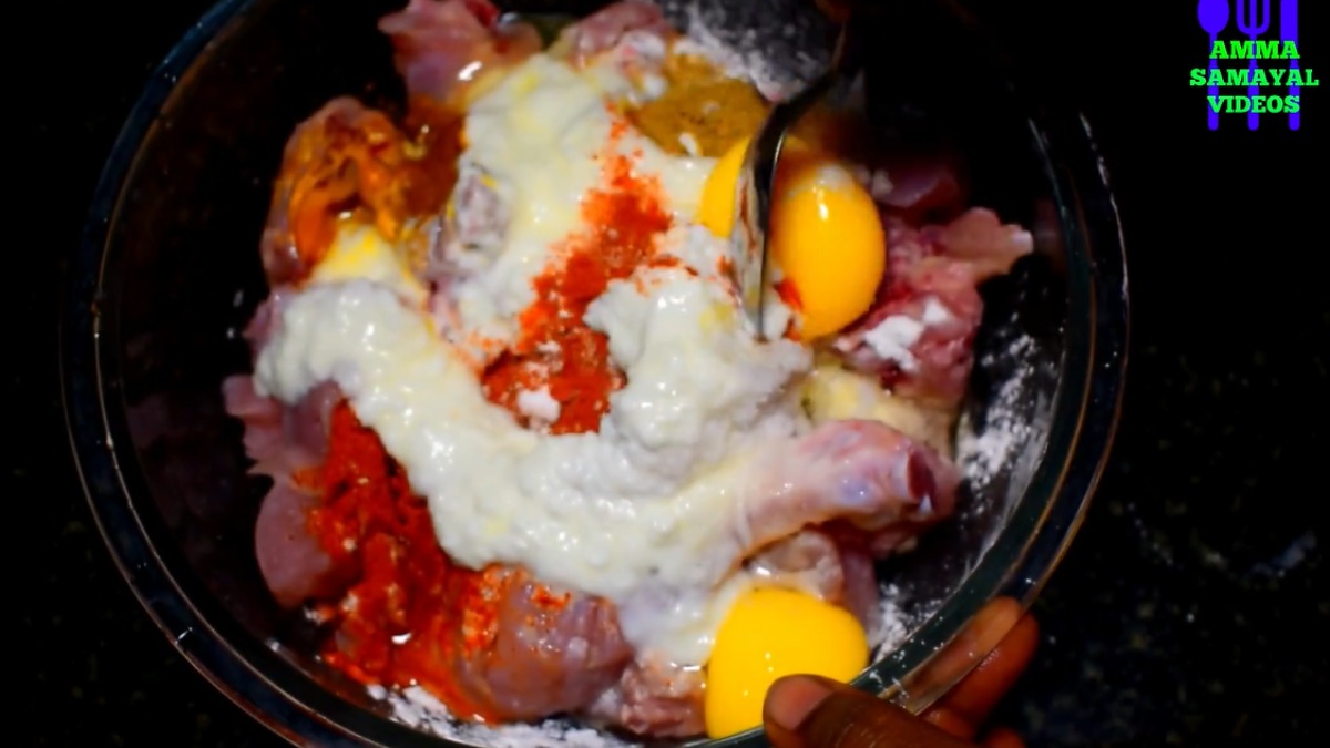 Chicken 65 recipe - Prepare the marinade