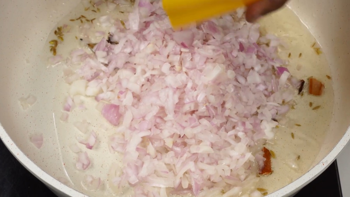 Add onion for restaurant style chicken masala
