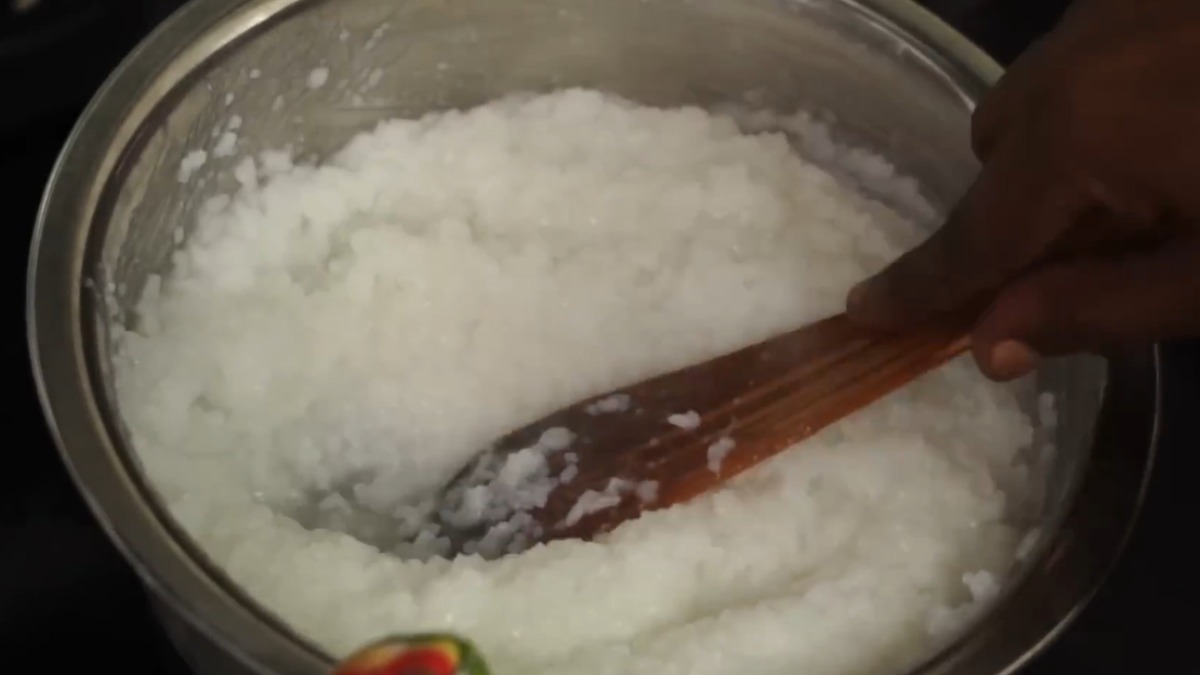 Cook until mushy Sweet Pongal recipe
