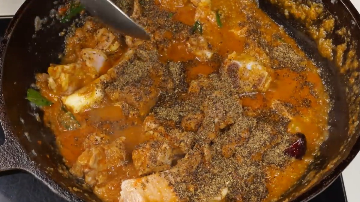 Add Spice powder for Madurai Mutton chukka