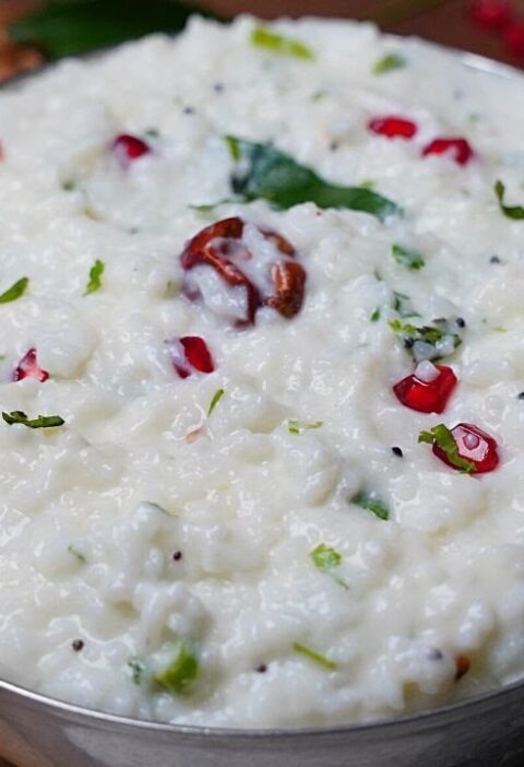 Temple style curd rice recipe